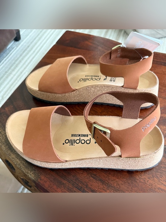 Papillio Shoes - Birkenstock Papillio Geneva Women’s Brown Ankle-Strap Cork Sandals